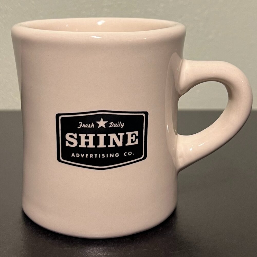 Vintage Diner Coffee Cup Mug SHINE Advertising Company Retro Restaurant Ware